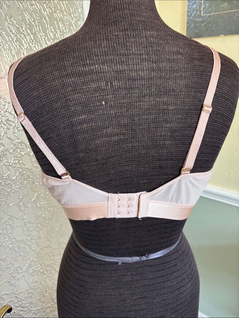 Soms Sheer Lace High-Neck Bralette - Light Pink NWOT. - Picture 3 of 5
